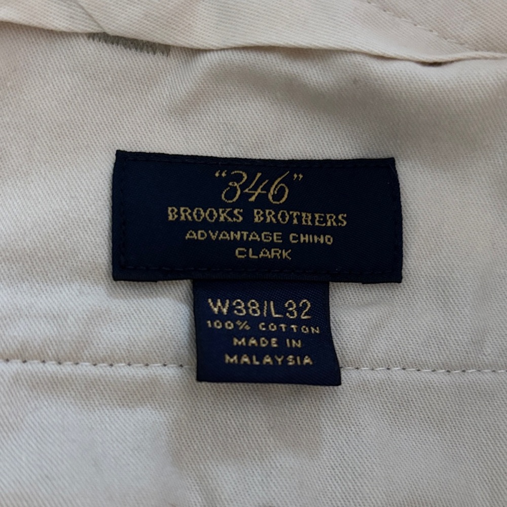 Brooks Brothers 346 Chino Pants in Cream, 38x32 good condition!